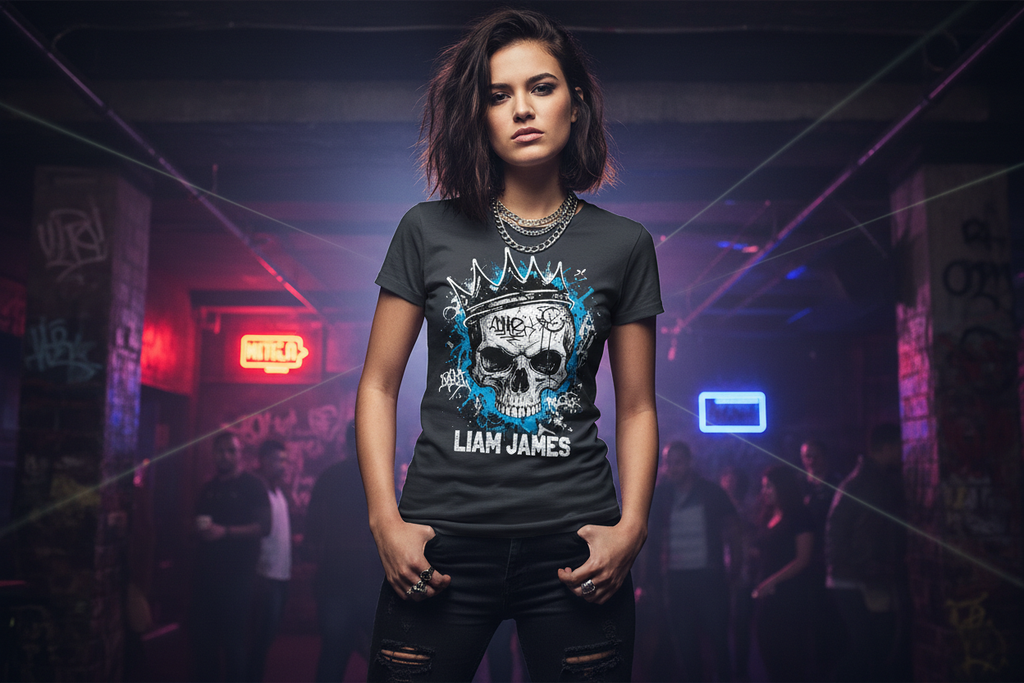 Camiseta Calavera Corona - Diseño Visible