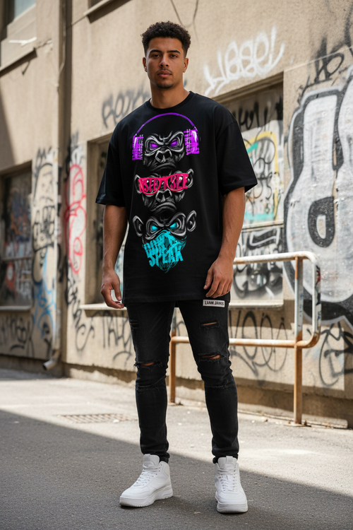 Camiseta Oversized - Modelo Urbano